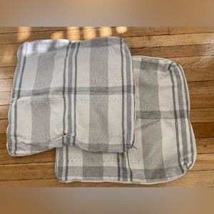 Elegant Gray Plaid Accent Pillow Cases
